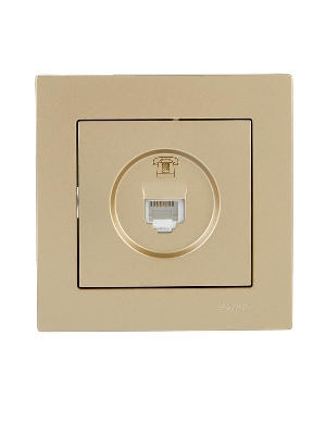 Розетка телефонная VESNA евро зол. LEZARD 742-3688-137