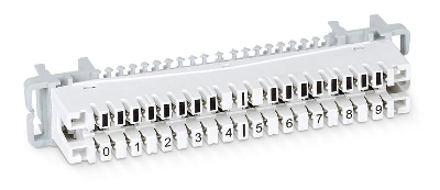 Плинт размыкаемый DM-10P-P на 10 пар крепление на хомут и штангу маркировка 0-9 Cabeus 7236c