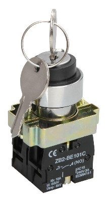 Переключатель LAY5-BG45 на 2 полож. 1НО+1НЗ с ключ. без фиксации KARAT IEK BSW80-BG-2-K02