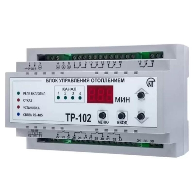 Реле управления теплым полом ТР-102 совместим с NT Cloud 4 независимых канала Modbus НовАтек-Электро 3425606102