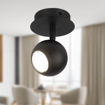 Светильник OL36 BK MR16 GU10 IP20 настенно-потолочный спот черн. ЭРА Б0056368