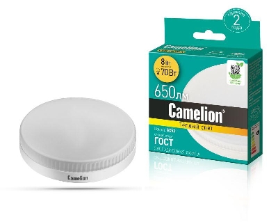 Лампа светодиодная LED8-GX53/830/GX53 8Вт 220В Camelion 13474