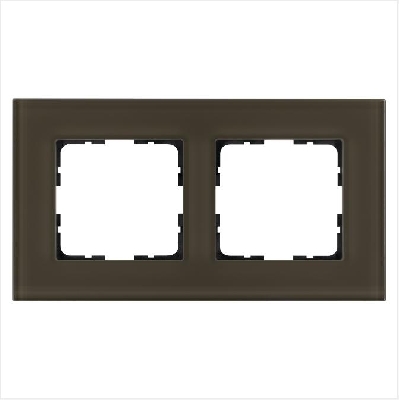 Рамка 2-м G-Glass стекло каперсовый Jasmart G1002GT