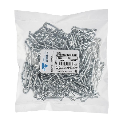 Цепь длиннозвенная 3мм DIN 763 (5м) Tech-Krep/Zitar 127859