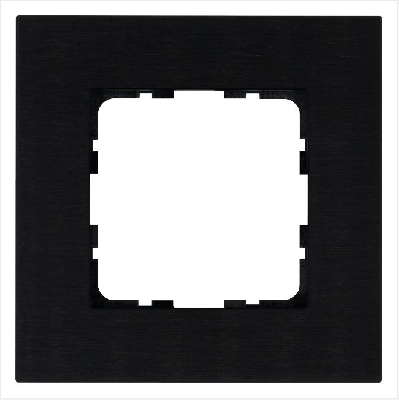 Рамка 1-м G-Metal метал. алюм. черн. Black Jasmart G1001AB