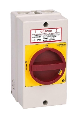 Выключатель-разъединитель главный аварийный 4п 32А IP65 закрытого исп. с замком SE MSD32411R