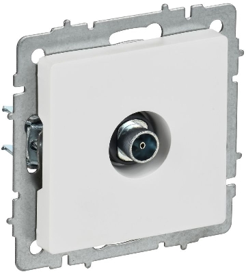 Розетка телевизионная оконечная TV СП BRITE РТВ11-0-БрАБ механизм арктич. бел. IEK BR-A10-O-K91
