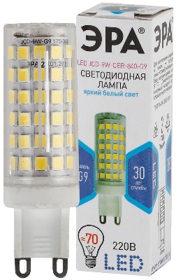 Лампа светодиодная JCD-9W-CER-840-G9 720лм Эра Б0033186