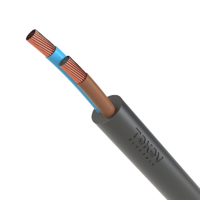 Провод TOKOV ELECTRIC ПВС 2х0.75 380В Ч (уп.100м) 1945512