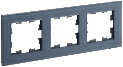 Рамка 3-м BRITE РУ-3-2-Бр стекло маренго матов. IEK BR-M32-G-31-K35