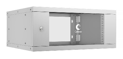 Шкаф телекоммуникационный настенный разборный LIGHT WSC-05D-4U55/45 19дюйм 4U дверь стекло сер. Cabeus 10183c