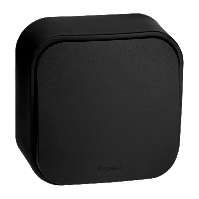 Переключатель проходной 1-кл. ОП Quteo 10А IP20 10AX черн. матов. IEK 782477