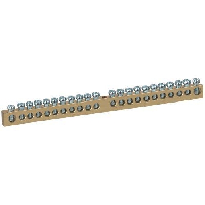 Шина NO-122-36 PEN земля-ноль 8х12мм 22/1 латунная крепеж по центру Эра Б0047252