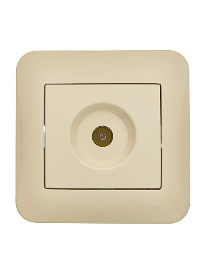 Розетка телевизионная оконечная TV СП ASTI IP20 в сборе крем. LEZARD 7081-0303-130