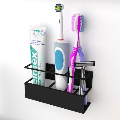 Держатель для хранения зубных щеток и аксессуаров для ванны черн. Rexant 38-0703