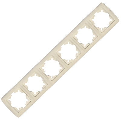 Рамка 6-м Маргарита горизонт. сл.кость (ivory) UNIversal 1085-I