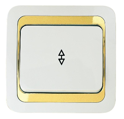 Выключатель проходной 1-кл. Mimoza с зол. вставкой Makel 12205