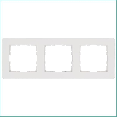 Рамка 3-м G-Flex бел. глянцевый Jasmart G1103W