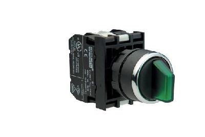 Переключатель с подсветкой неон 2-0-1 с фиксацией (2НО) зел. EMAS B131SL30Y