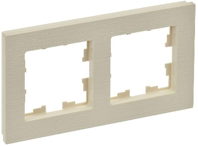Рамка 2-м BRITE РУ-2-Бр беж. рифленый IEK BR-M22-51-K10