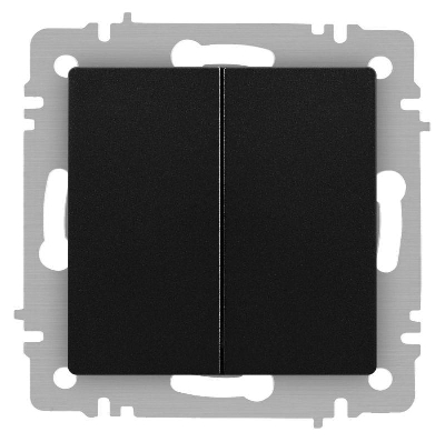 Переключатель 2-кл. СП Accent 6-107-05 10А IP20 250В AL/CU антрацит Intro Б0063564