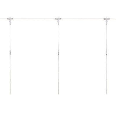 Гирлянда светодиодная "Тающие сосульки" 10шт х 50см шаг 100см 600LED тепл. бел. 24В провод каучук бел. соединяется Neon-Night 256-423