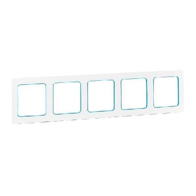 Рамка 5-м Стокгольм бел. с линией цвета син. EKF EXM-G-306-30