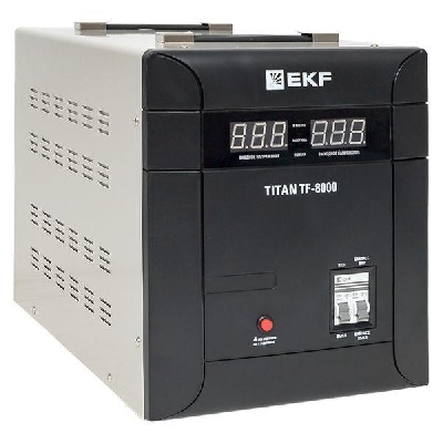 Стабилизатор напряжения электронный напольного исполнения TITAN -TF-8000 EKF stab-TF-8000