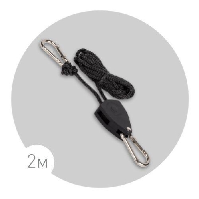 Кронштейн FITO-rope телескопический подвес 2м с карабином для фитоламп и фитосветильников Эра Б0061037