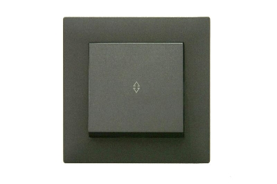 Выключатель проходной 1-клав. Karea RIZZ STAR дым. металлик Makel 88050005