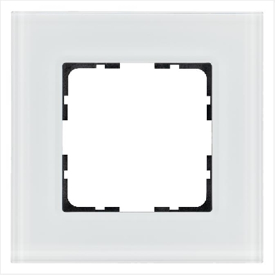Рамка 1-м G-Glass стекло бел. White Glass Jasmart G1001GW