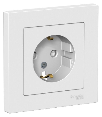Розетка AtlasDesign с заземл. со шторками 16А в сборе лотос SE ATN001344