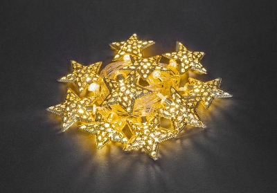 Гирлянда светодиодная "Нить золотые звезды" 95 038 NGF-D042-02 1.6м WW IP20 Navigator 95038