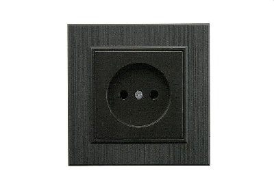 Розетка 1-м Karea LINE STAR без заземл. чер. Makel 86054022