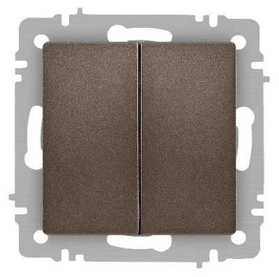 Переключатель 2-кл. СП Accent 6-107-08 10А IP20 250В AL/CU бронза Intro Б0063570