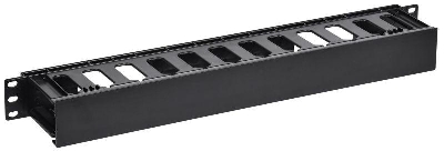 Органайзер пластиковый с пальцами и крышкой 19 1U черн. ITK CO05-1UPC