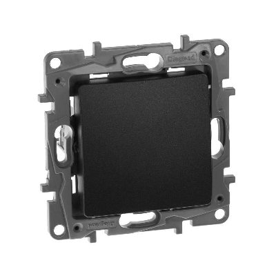 Переключатель 1-кл. СП Etika 10А IP20 250В 10AX авт. зажимы механизм антрацит IEK 672605