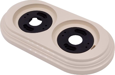 Рамка 2-м пластик песочн. зол. Bironi BF1-620-24