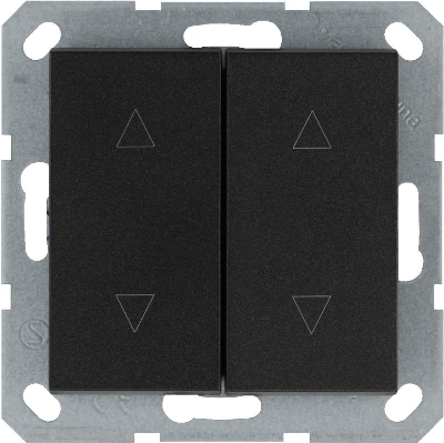 Выключатель для жалюзи 2-кл. 10А IP20 механизм антрацит Jasmart G3028B