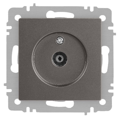 Розетка телевизионная одиночная TV СП Accent 6-301-09 IP20 титан Intro Б0063618