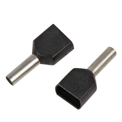 Наконечник-гильза двойная с изолир.фланцем 1.5кв.мм (НШВИ2) черн. DKC IFD2-1.5-8BK