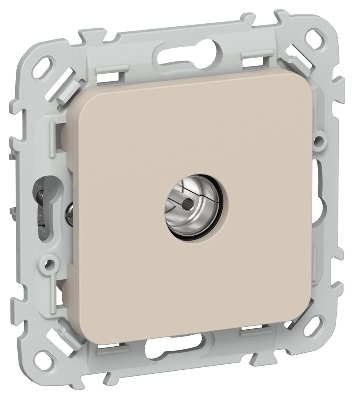 Розетка телевизионная оконечная СП FLITE РТВм-1-1-1-ФлЛ тип M экранир. механизм льняной IEK FI-A13-O-K88