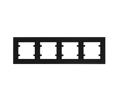 Рамка четверная горизонтальная Karea черн. Makel 56054704