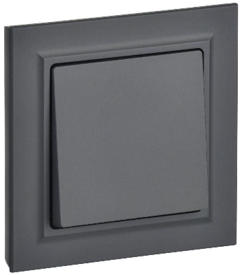 Выключатель 1-кл. СП BRITE ВСР10-1-0-БрГ 10А в сборе графит IEK BR-V10-0-10-K53-F