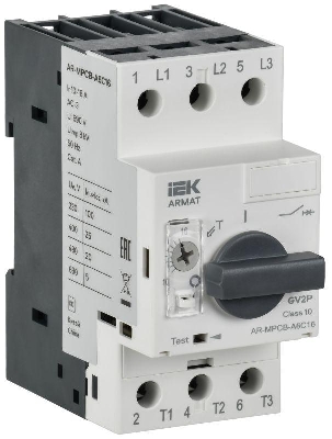 Выключатель автоматический защиты двигателя A6 GV2P 10-16А ARMAT IEK AR-MPCB-A6C16