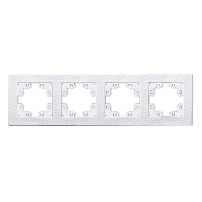 Рамка 4-м Афина фактурная универс. бел.Universal A10046