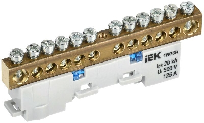 Шина нулевая N неизол. на универс. держ. 8х12-12-С TEKFOR IEK TF-NN20-12-DL-K07