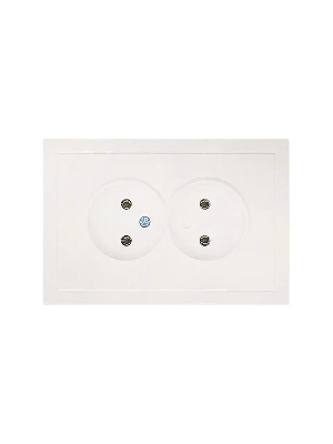 Розетка 2-мест. б/з СП ZIMA IP20 16А ПБТ безвинт. зажим слон. кость LEZARD 704-9000-128BQC