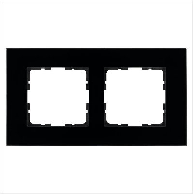 Рамка 2-м G-Glass стекло черн. Black Glass Jasmart G1002GB