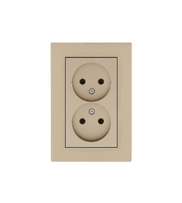 Розетка 2-я Karea RIZZ без заземл. крем Makel 88010017